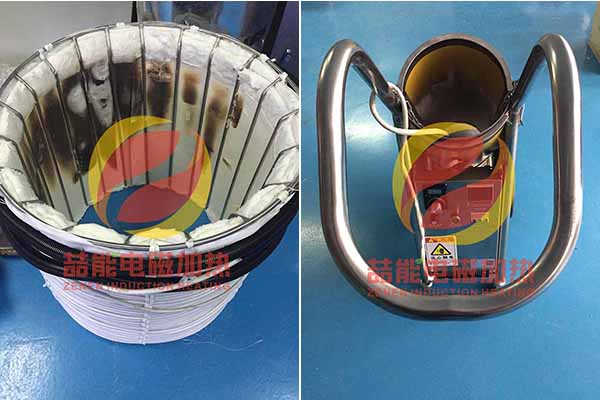 左：無(wú)外殼加熱圈；右：智能加熱小車(chē)